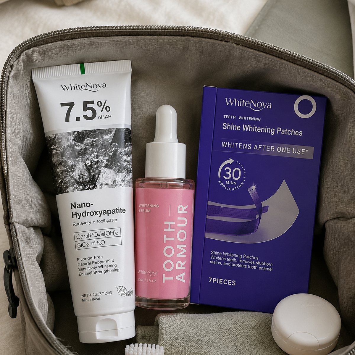 Súper Pack WhiteNova en neceser de viaje