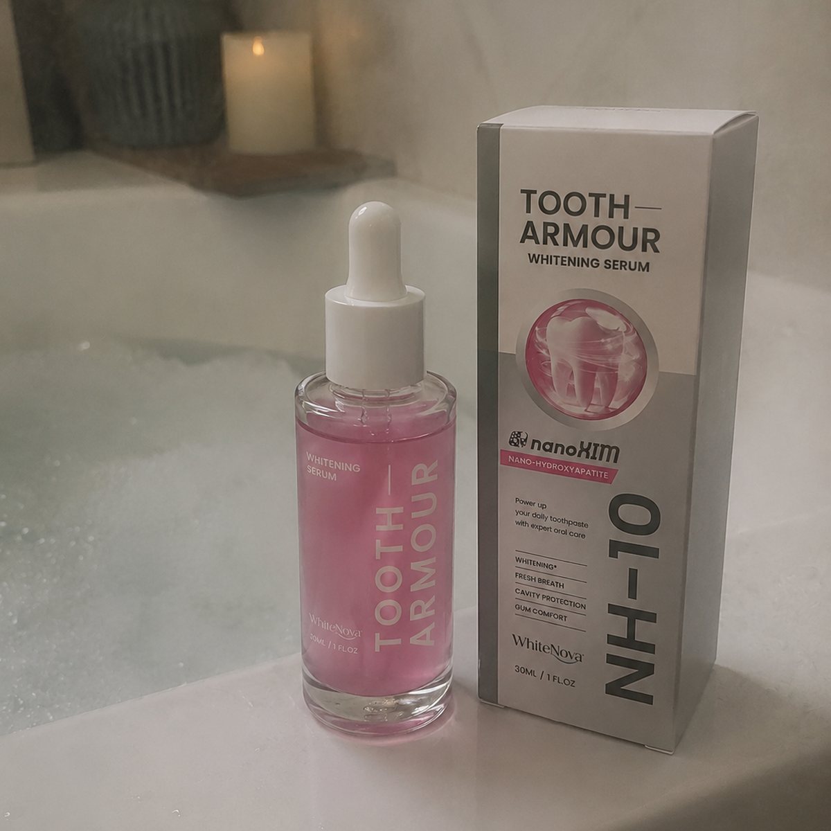 Serum WhiteNova con vela aroma