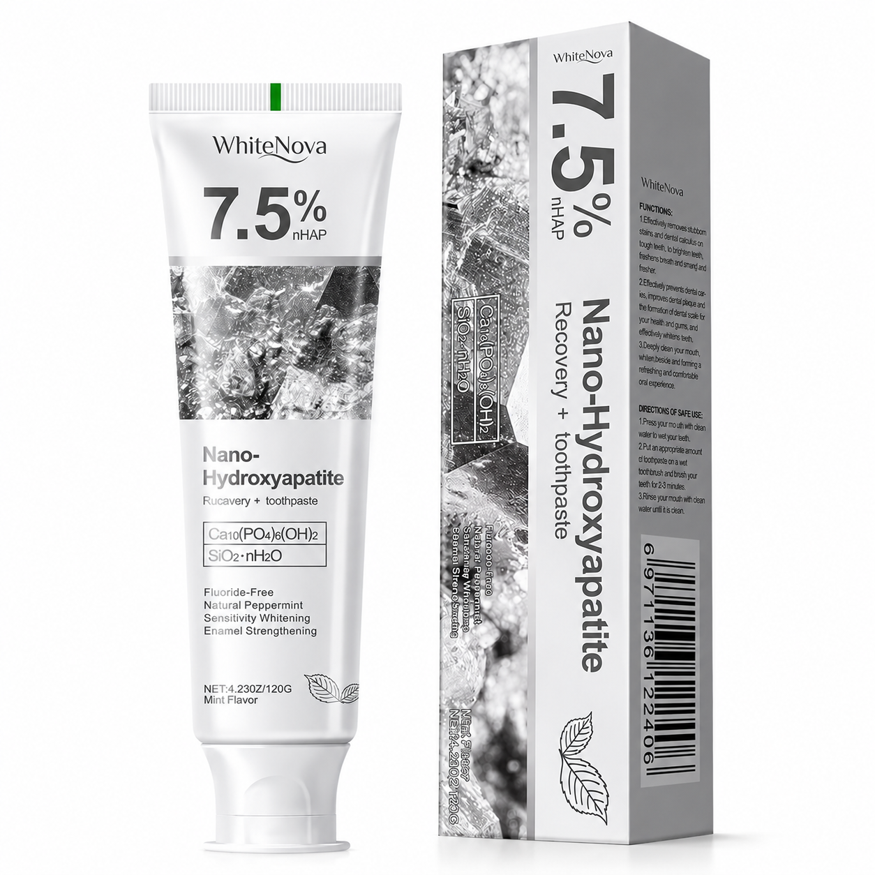 WhiteNova pasta dental Nano-Hydroxyapatite 7,5%